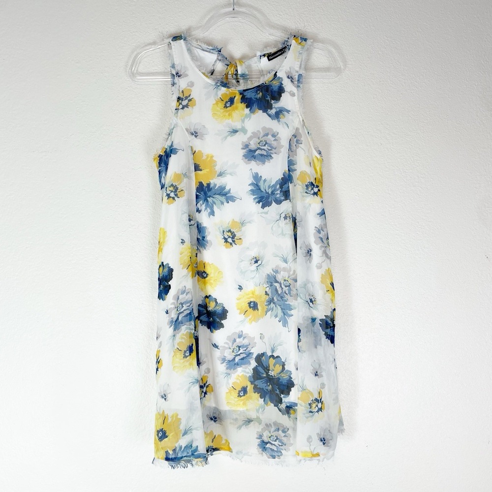 Abercrombie & Fitch Dress Sz Small Mini Shift Floral Cottage Flowy Airy Brunch S